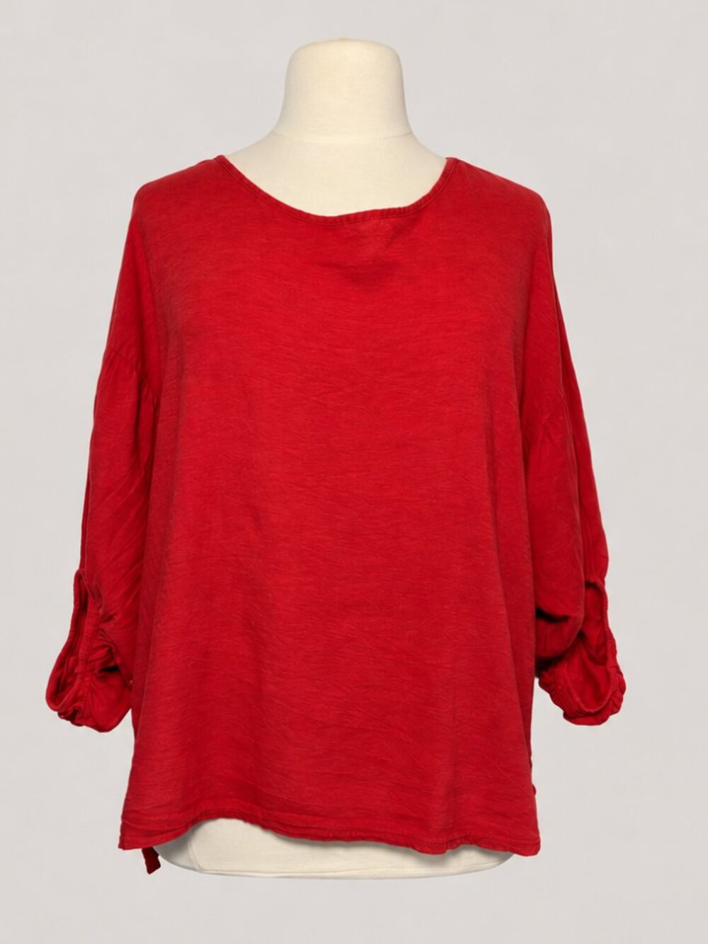 Bellambra Italy Red Oversized Lagenlook Tunic Top 1X